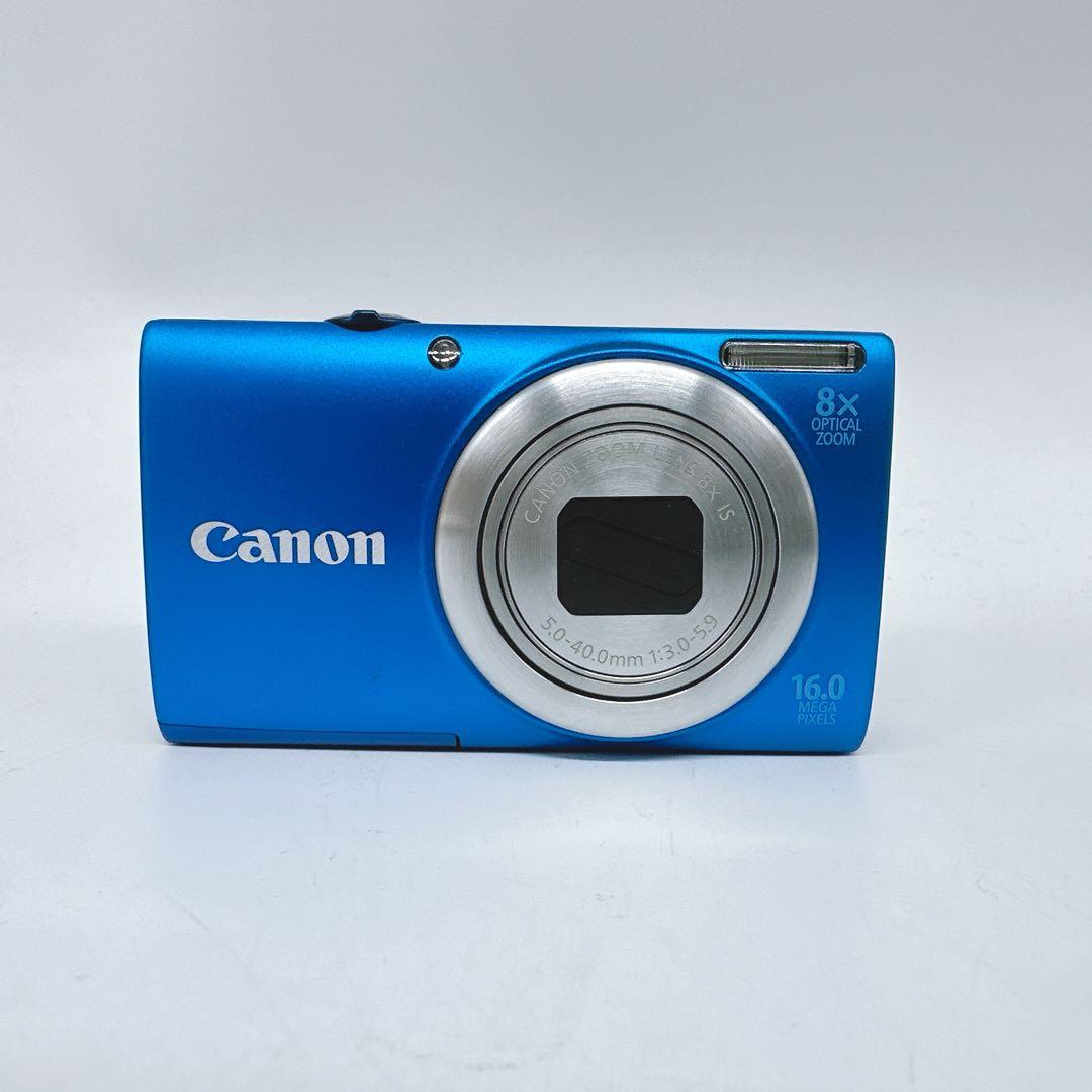 美品★Canon PowerShot A4000IS デジカメ ブルー