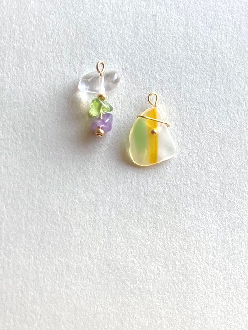 no.120 ペリドットと優しいインプレッションのラフラップ　一点物