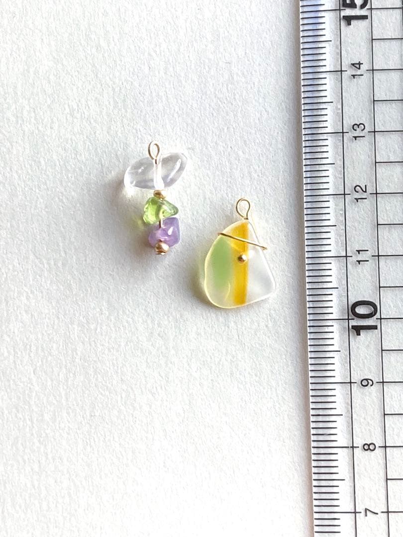 no.120 ペリドットと優しいインプレッションのラフラップ　一点物