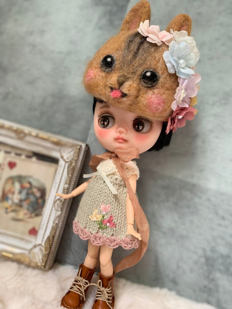 りすの帽子　ネオブライス　ミディブライス　モンストドール