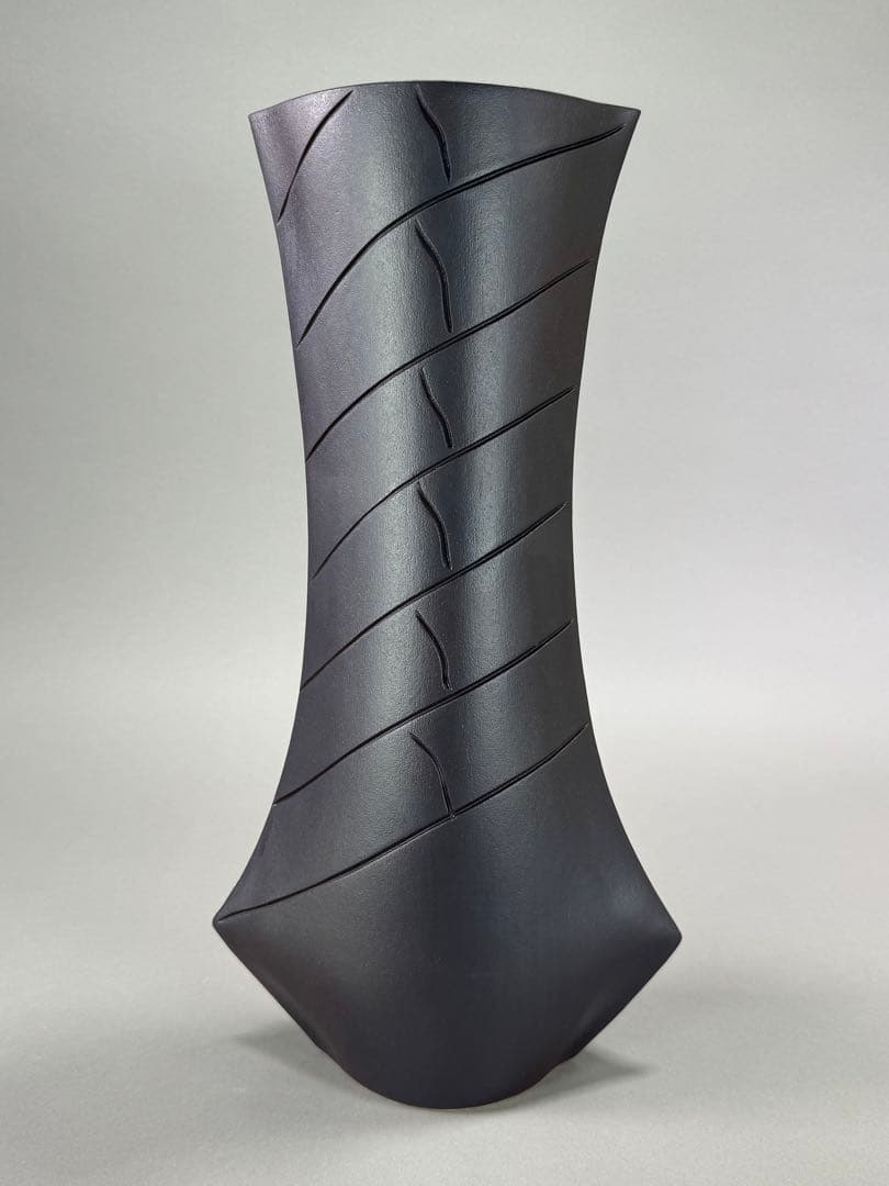 池坊　いけばな　陶器　花器　花瓶　高さ40.2cm 華道具