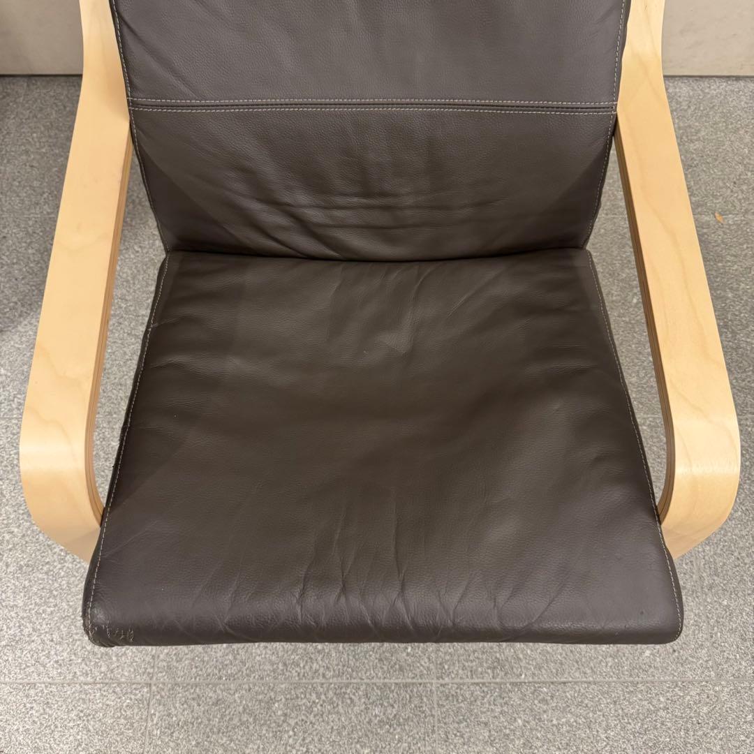 IKEA POÄNG ポエング パーソナルチェア 牛革クッションセット