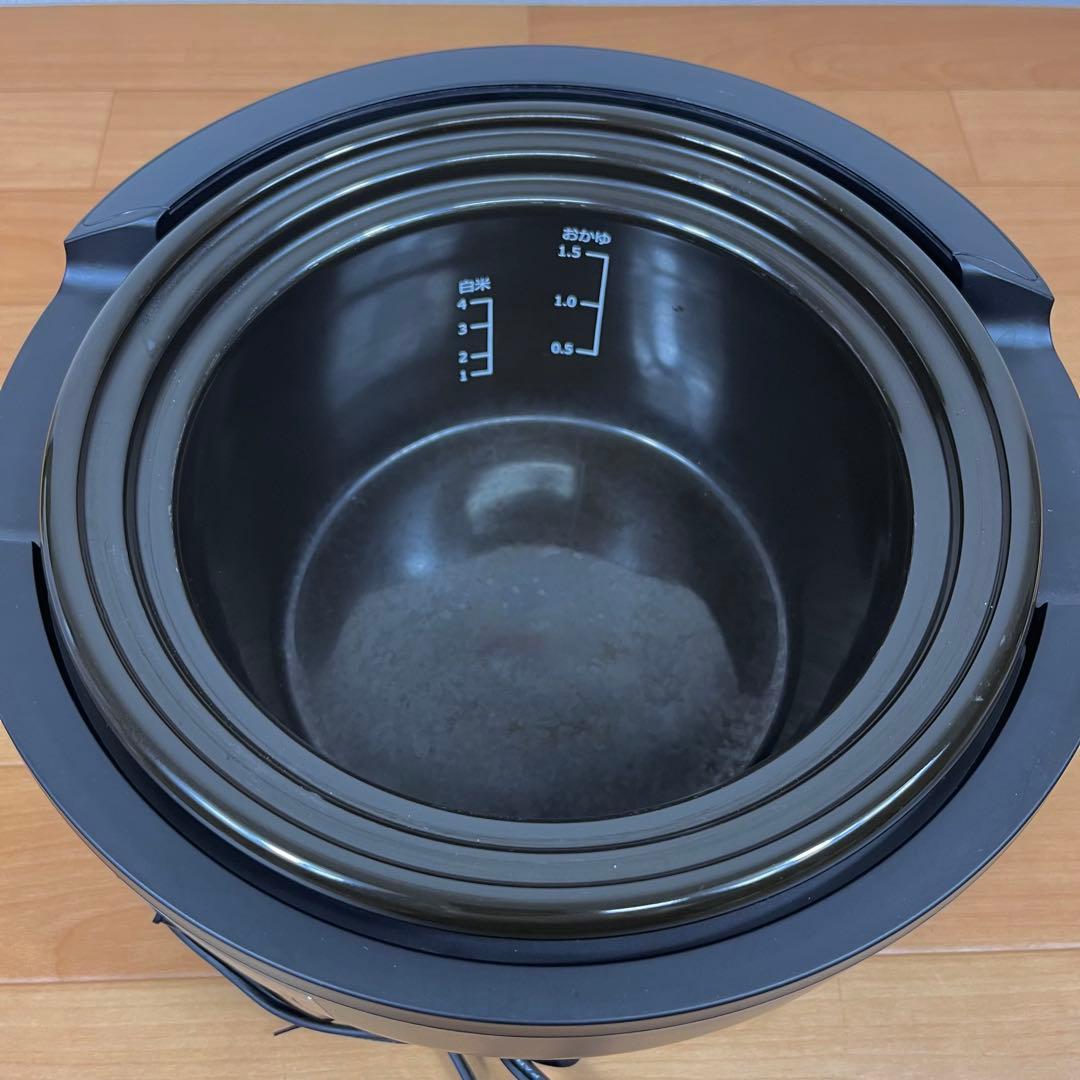 【良品】　ド情熱価格　絶品ごはん土鍋炊き　炊飯器　4合