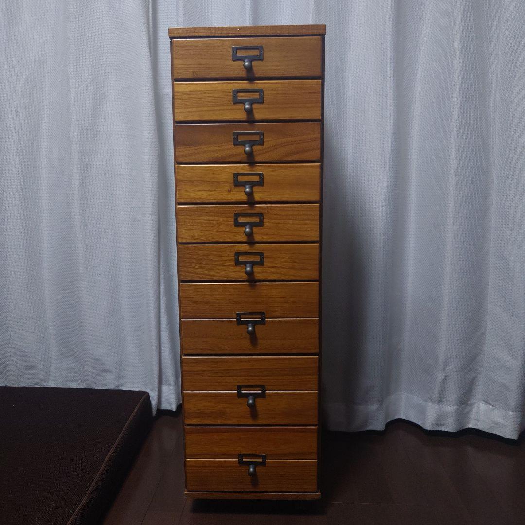 多段チェスト A4ファイル対応 9段 天然木パイン材(15000→14000円)