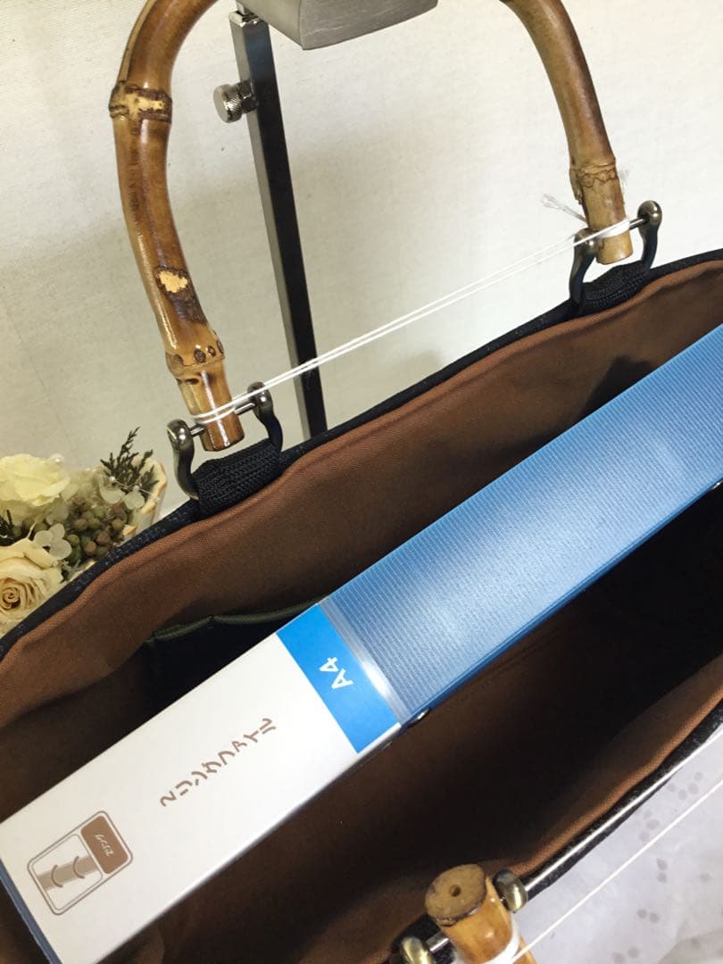 花ぷらら・最後の1点. ハンドメイド・大島紬・大きめ・トートバッグ・183