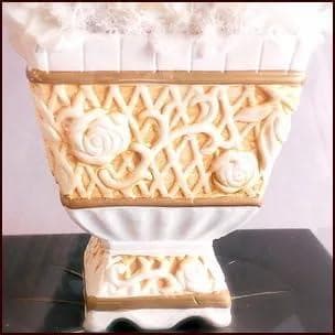 プリザーブドフラワーホワイトブラウン☆ アレンジメント ギフトケース入り