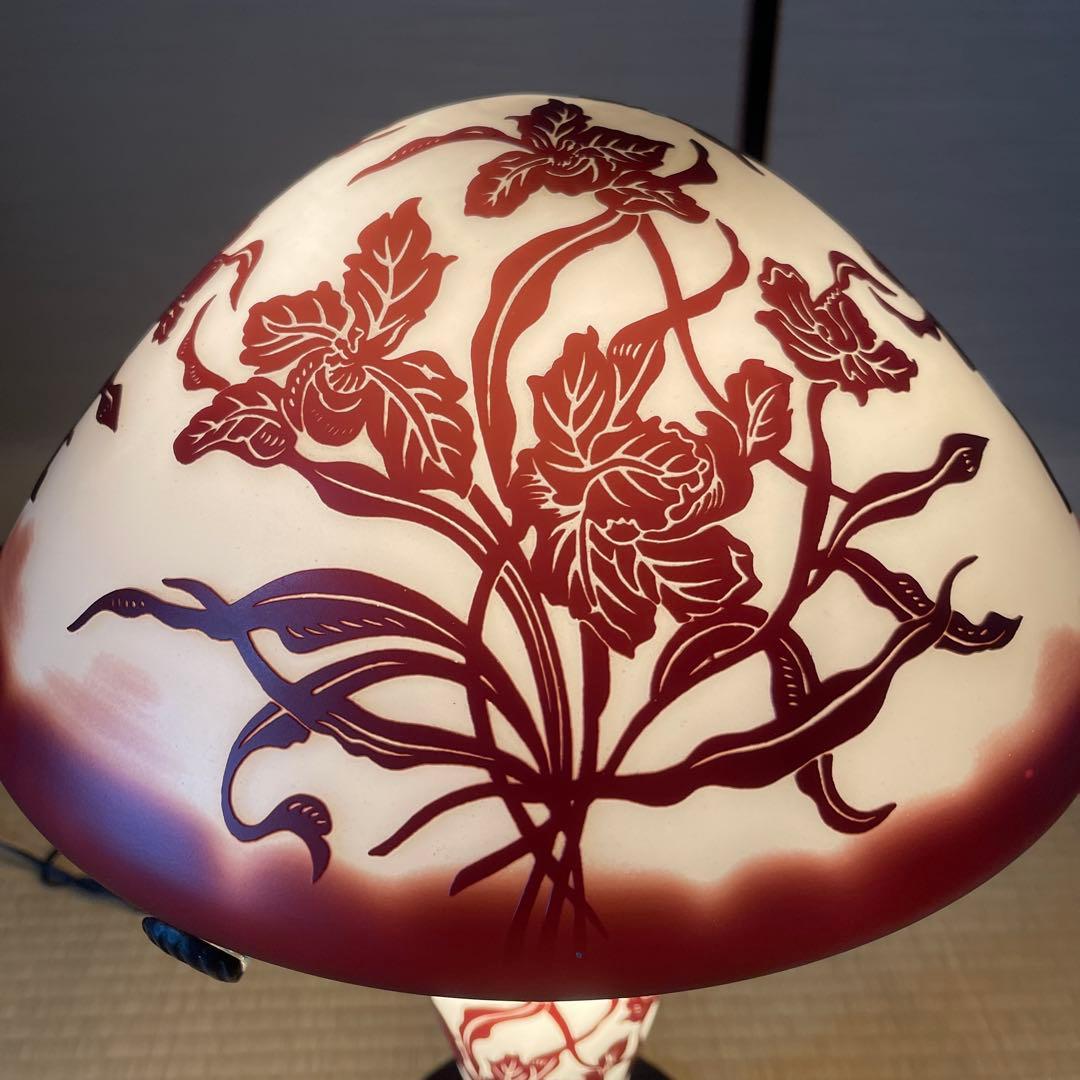 アール・ヌーヴォーガレ風キノコ型 テーブルランプ