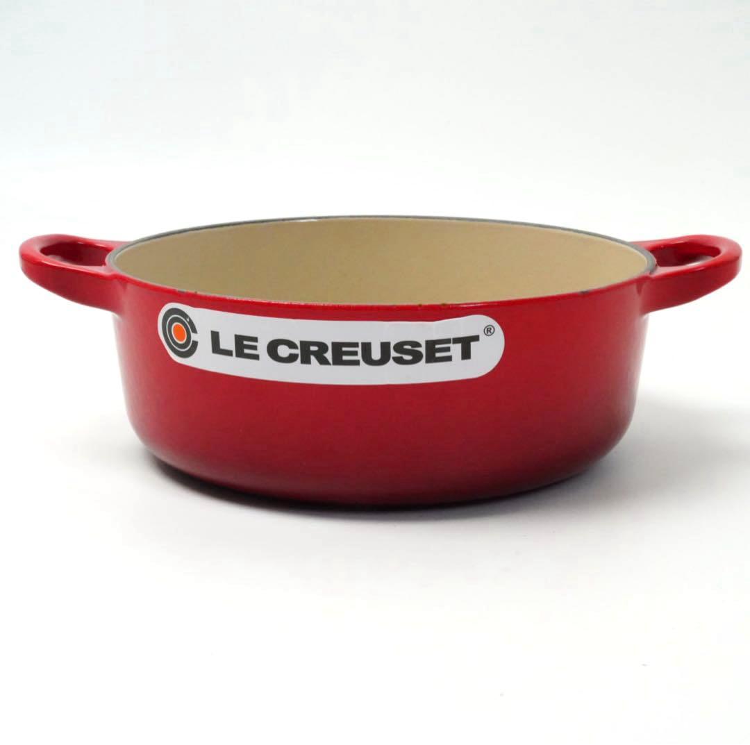 【美品】LE CREUSET　ココット ジャポネーズ　チェリーレッド　18cm