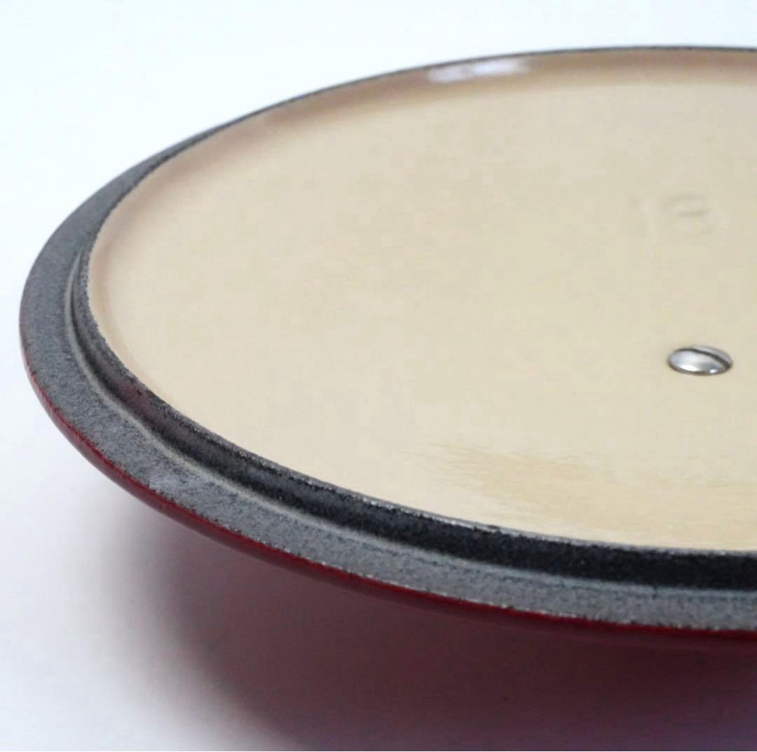 【美品】LE CREUSET　ココット ジャポネーズ　チェリーレッド　18cm