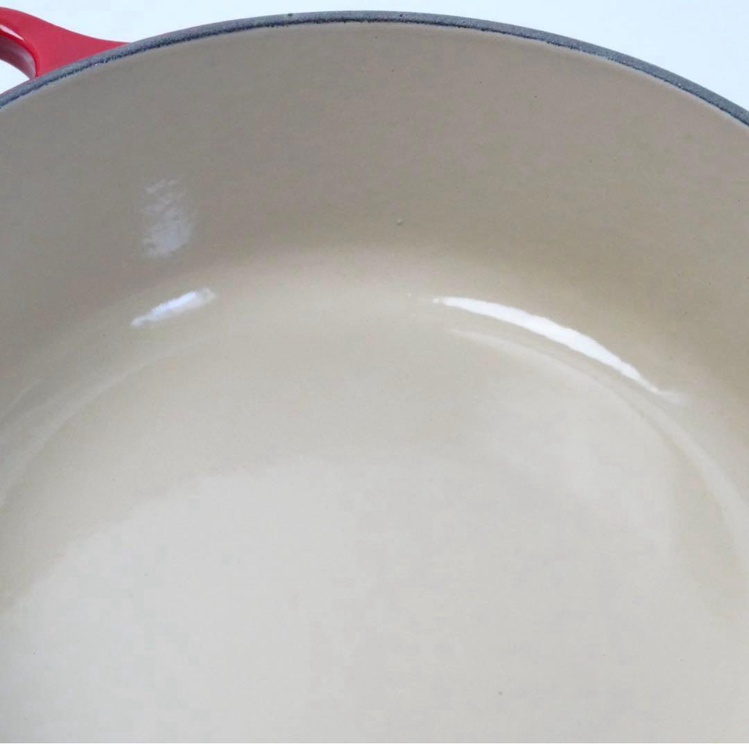 【美品】LE CREUSET　ココット ジャポネーズ　チェリーレッド　18cm
