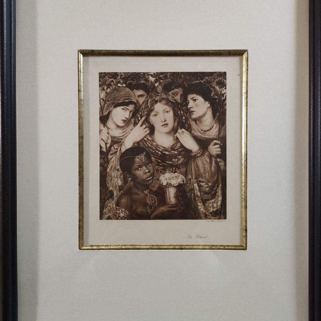 \"新品\" ダンテ=ガブリエル·ロセッティ銅版画『愛しい人』1899年制作、共箱付