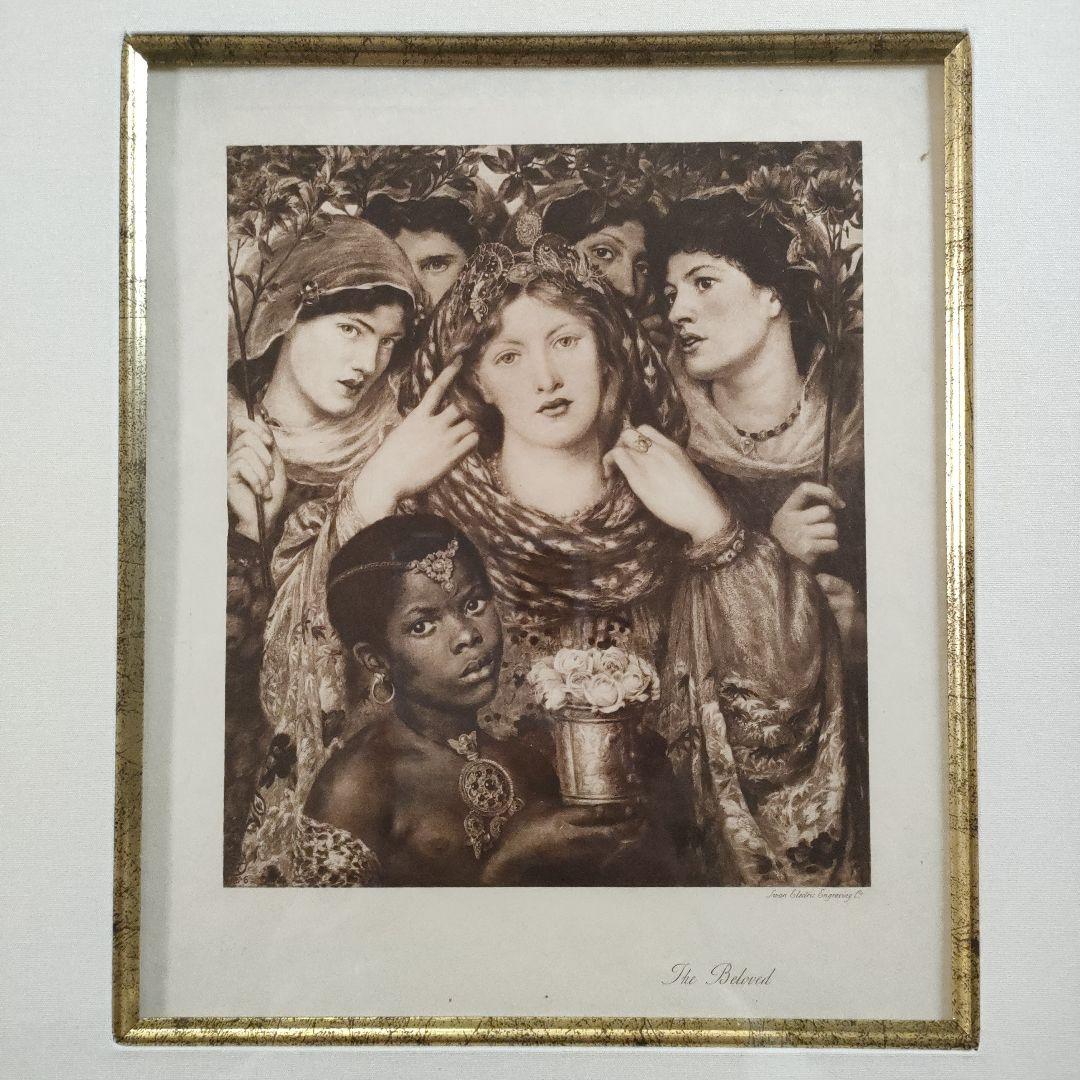 \"新品\" ダンテ=ガブリエル·ロセッティ銅版画『愛しい人』1899年制作、共箱付