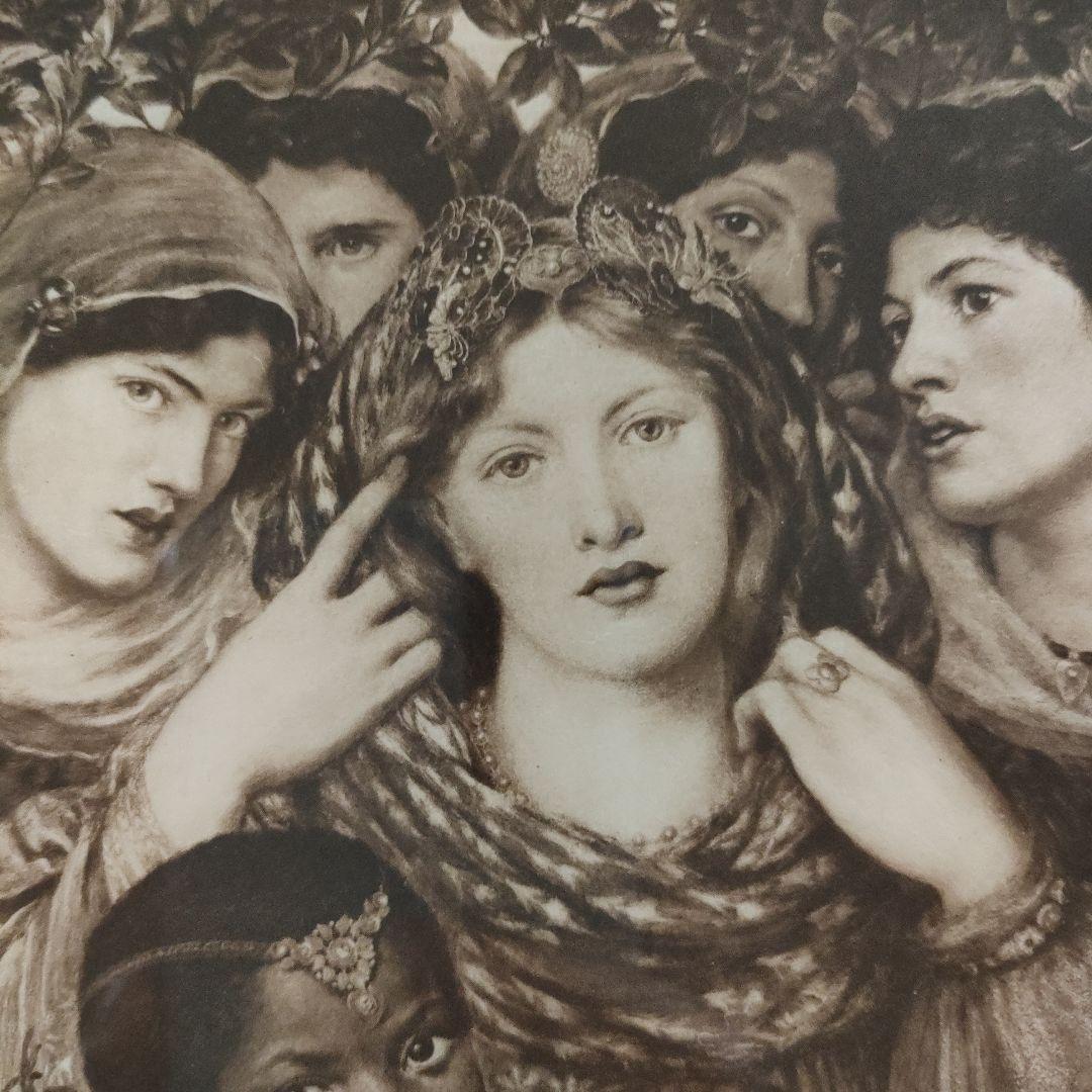 \"新品\" ダンテ=ガブリエル·ロセッティ銅版画『愛しい人』1899年制作、共箱付