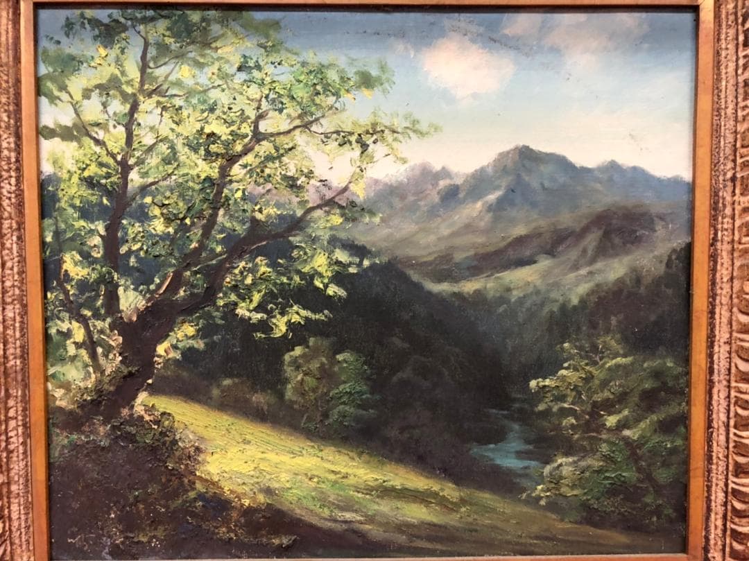値下げしました！絵画　油絵　風景　山水画