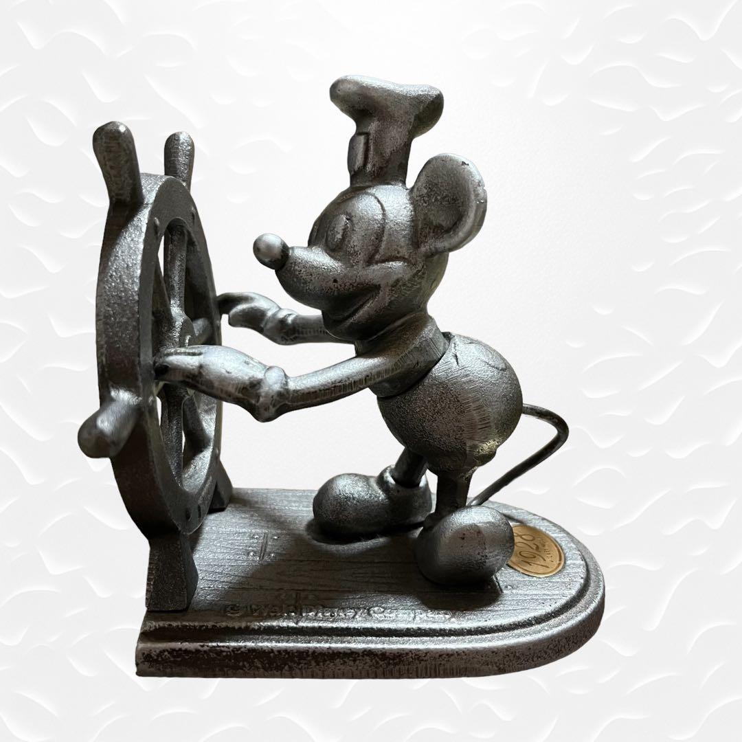✨激レア✨ ヴィンテージ ミッキー 置物 蒸気船ウィリー 金属製 ディズニー