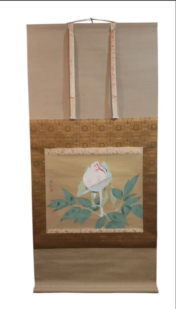 81Z301絵画 日本画掛軸 奥村土牛 茶掛け 掛け軸 骨董