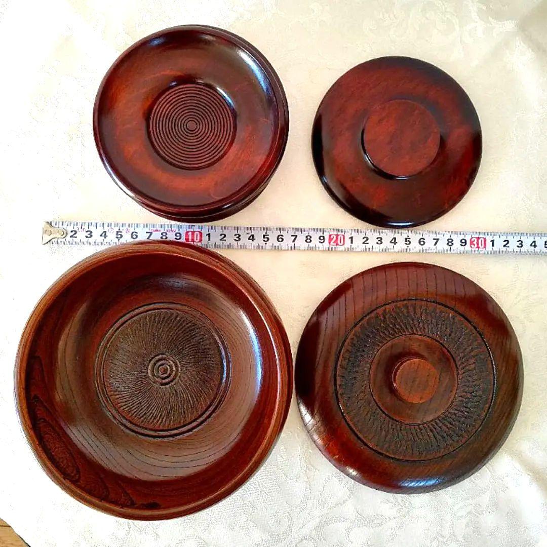 【新品】 山中漆器 高級蓋付菓子鉢茶托セット 天然木 漆塗 木製 菓子器 漆器