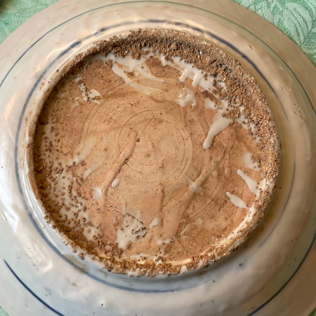 呉須染付　花鳥文様　古染付　中皿