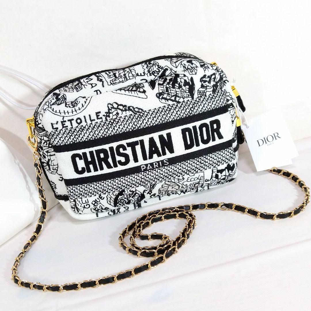 ディオール パリ地図 刺繍 クリスチャンディオール ショルダー ポーチ 非売品