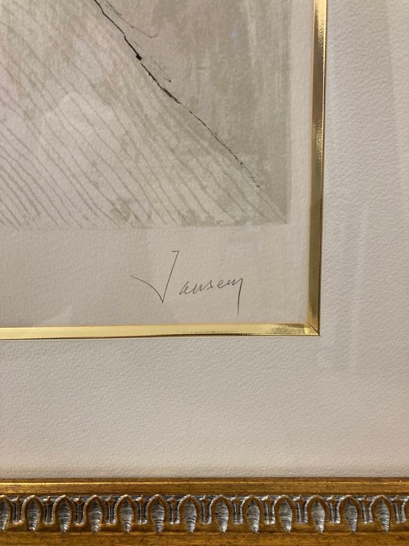 ジャン・ジャンセン　レア作品　トランペット　真作　リトグラフ