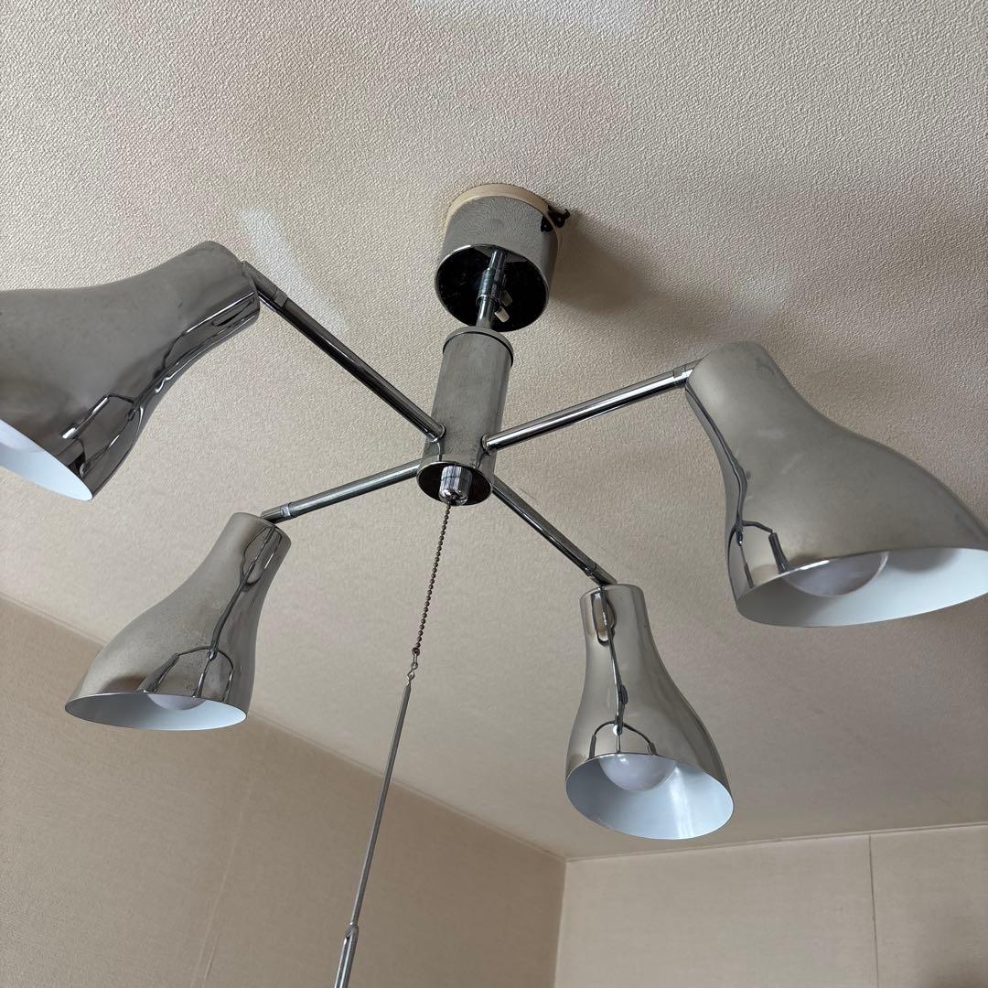 ヴィンテージ　シルバー 4灯 シーリングライト