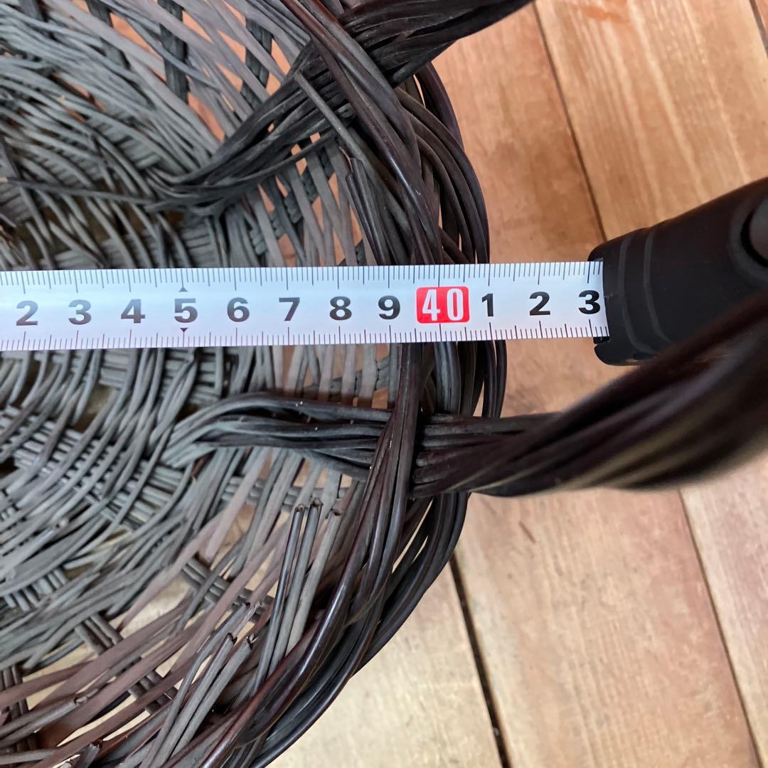 B-壁 持ち手付きバスケット かご カゴ インテリア収納 柳ラタンバスケット