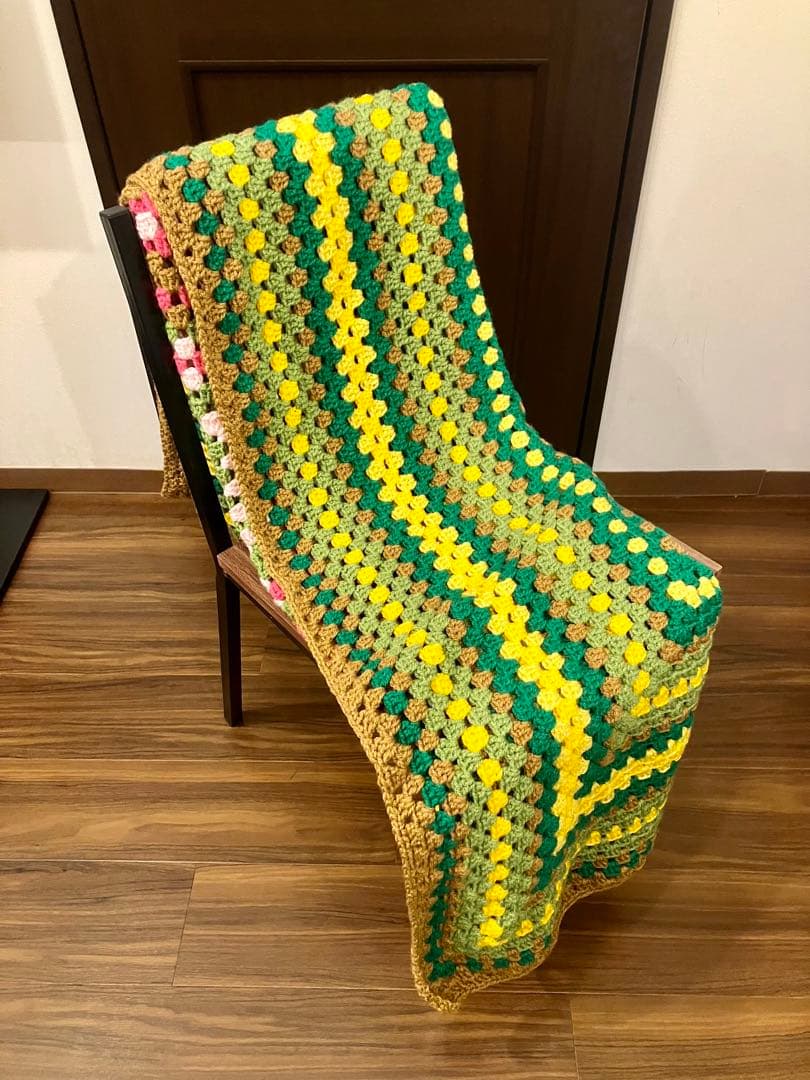 55 /グラニースクエア ブランケット 膝掛け マルチカバー ベッドカバー