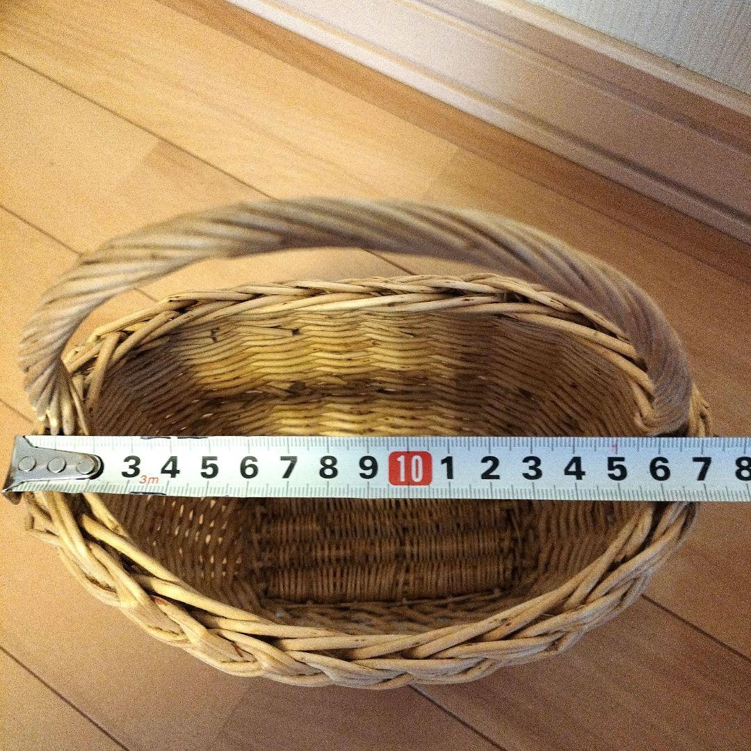紅籐 ✾ ラタン　持ち手付き　かご　アンティーク　アラログ
