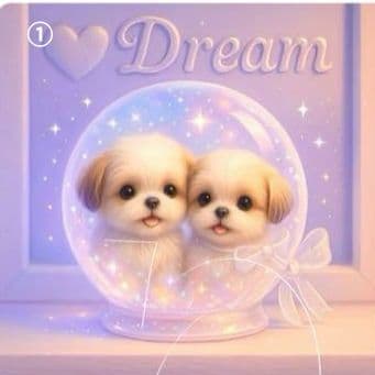 ハンドメイド　オーダー受付ページ　　♡スノードームわんこ　パネル♡