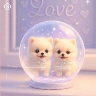 ハンドメイド　オーダー受付ページ　　♡スノードームわんこ　パネル♡