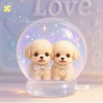 ハンドメイド　オーダー受付ページ　　♡スノードームわんこ　パネル♡