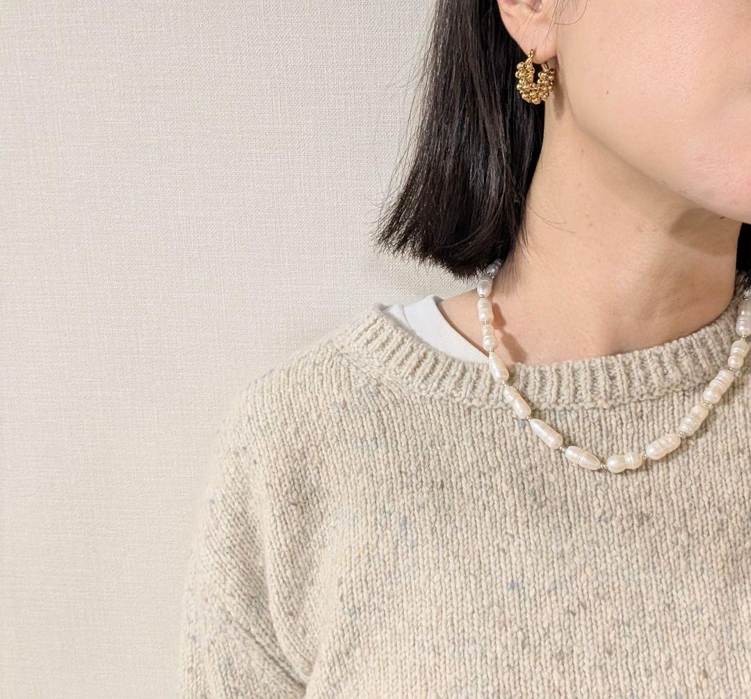 stickpearl✕silverネックレス