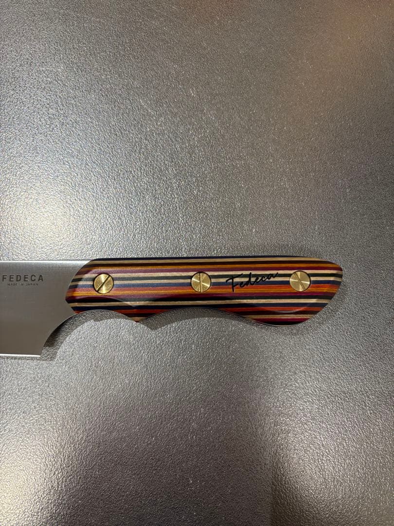 【中古品】FEDACA 三徳包丁 大　マルチカラー
