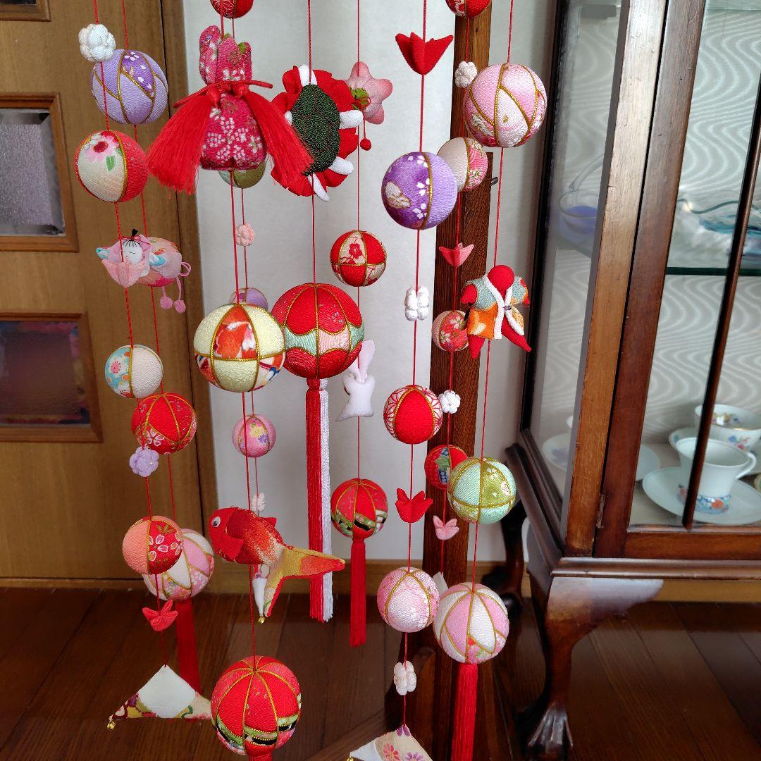 ちりめん細工　お雛様下げ飾りさげもん(大）