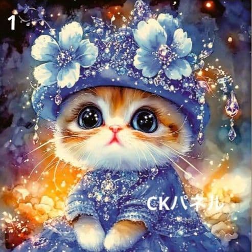 激レアパネル 445 　猫ちゃんパネル生地　　ハンドメイド