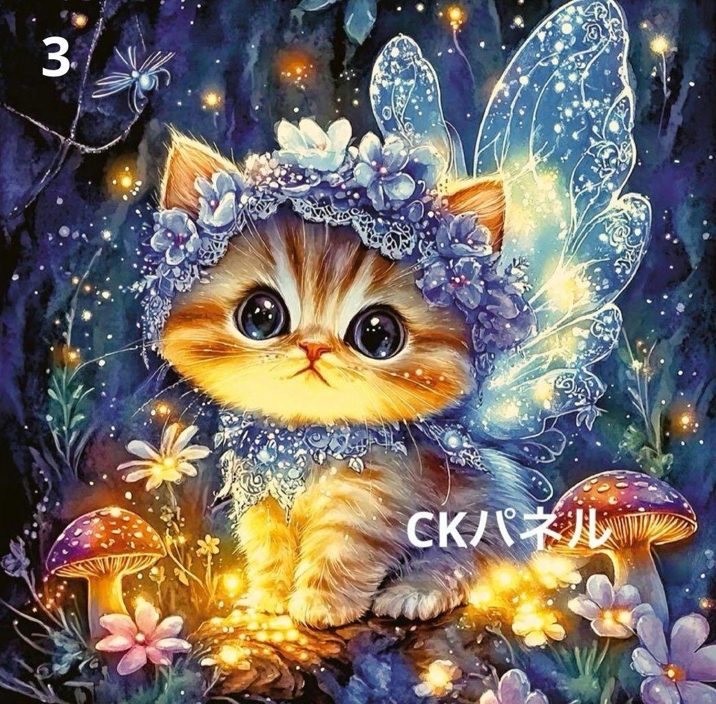 激レアパネル 445 　猫ちゃんパネル生地　　ハンドメイド