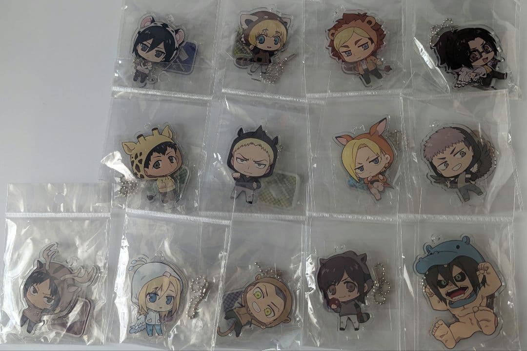 レア　進撃の巨人 東武動物公園 　アクリルキーホルダー 13/15個セット