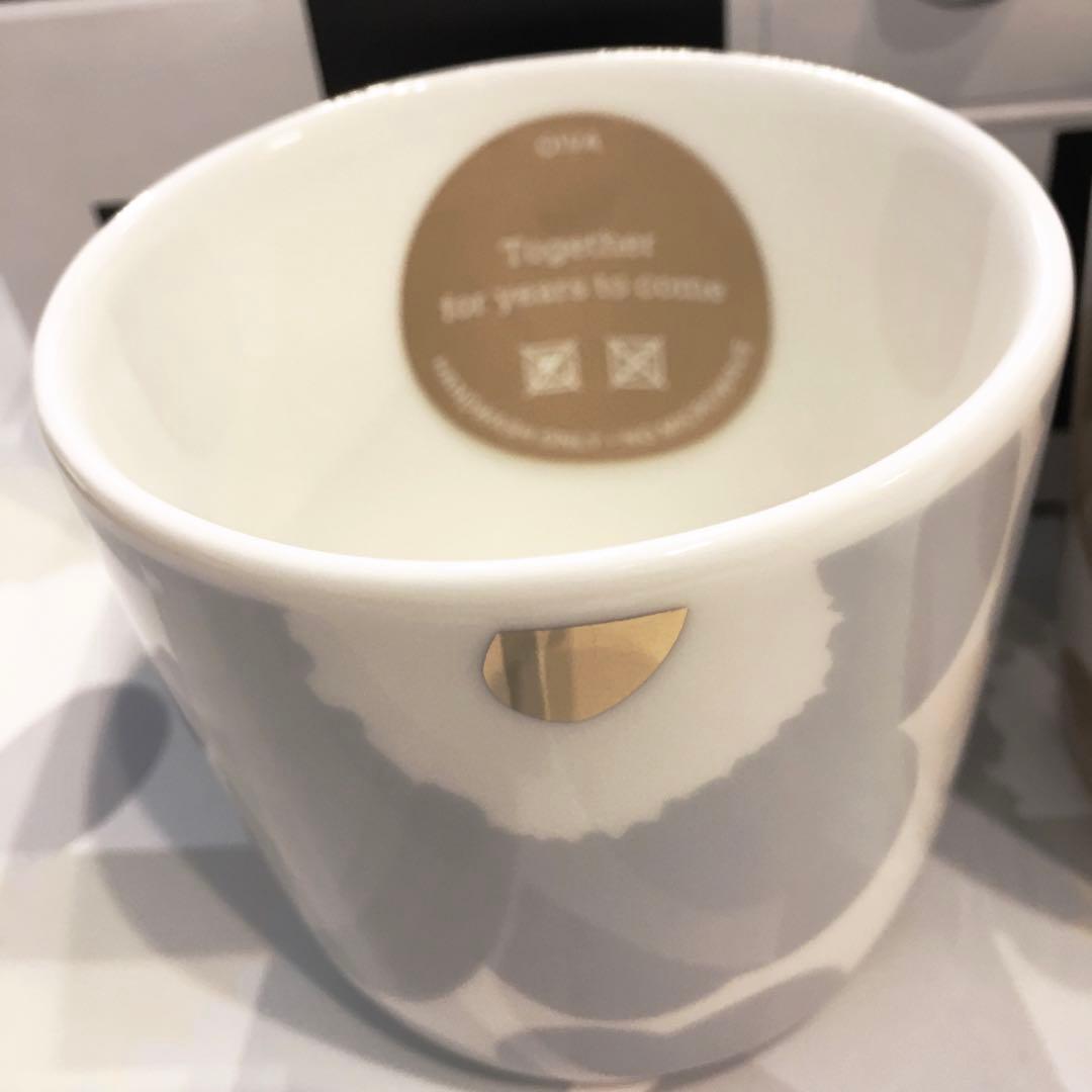 マリメッコ ウニッコ　ラテマグ　アイシーグレー　ゴールド　ベージュシルバー