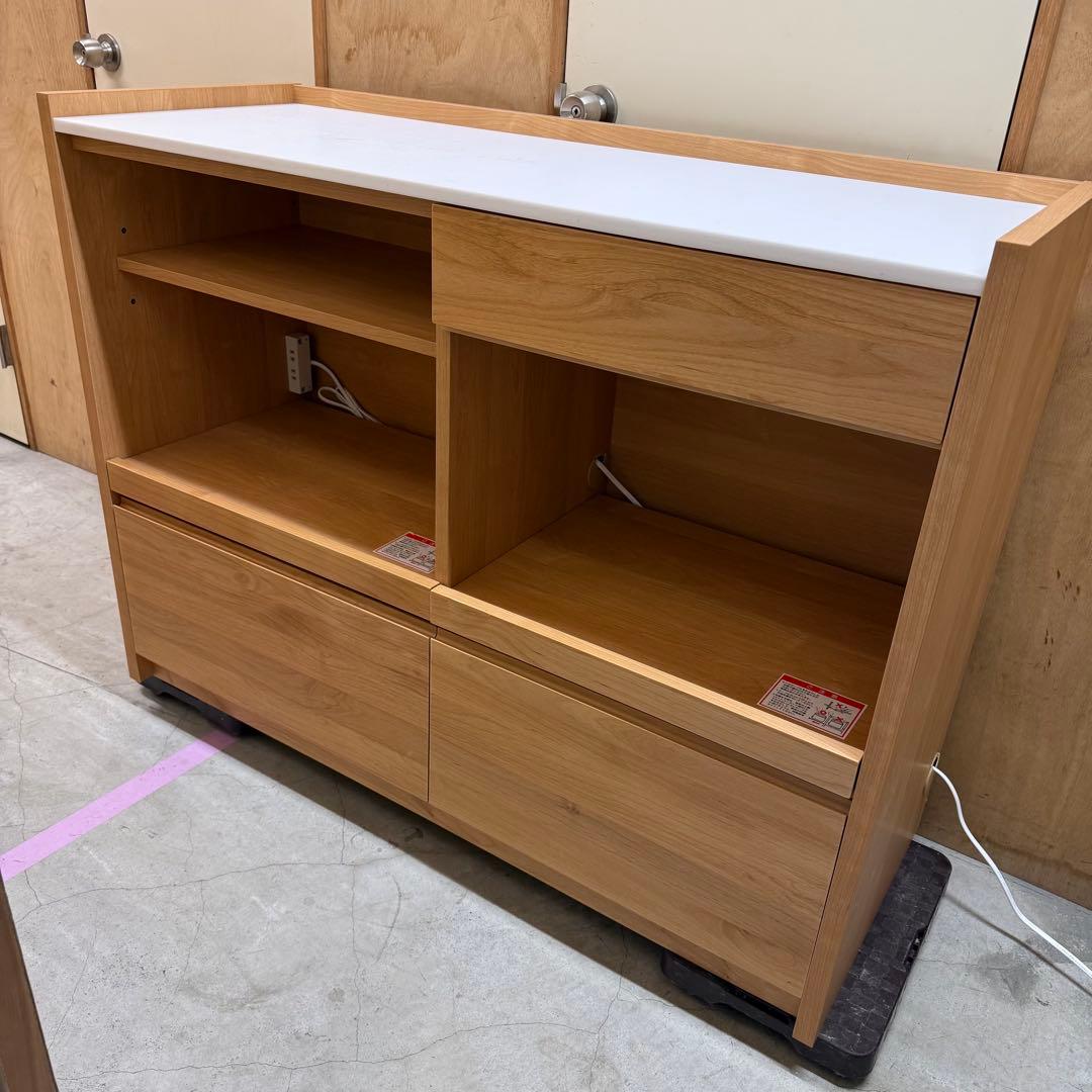 ディノス　堀田木工所　木製キッチンカウンター レンジ台