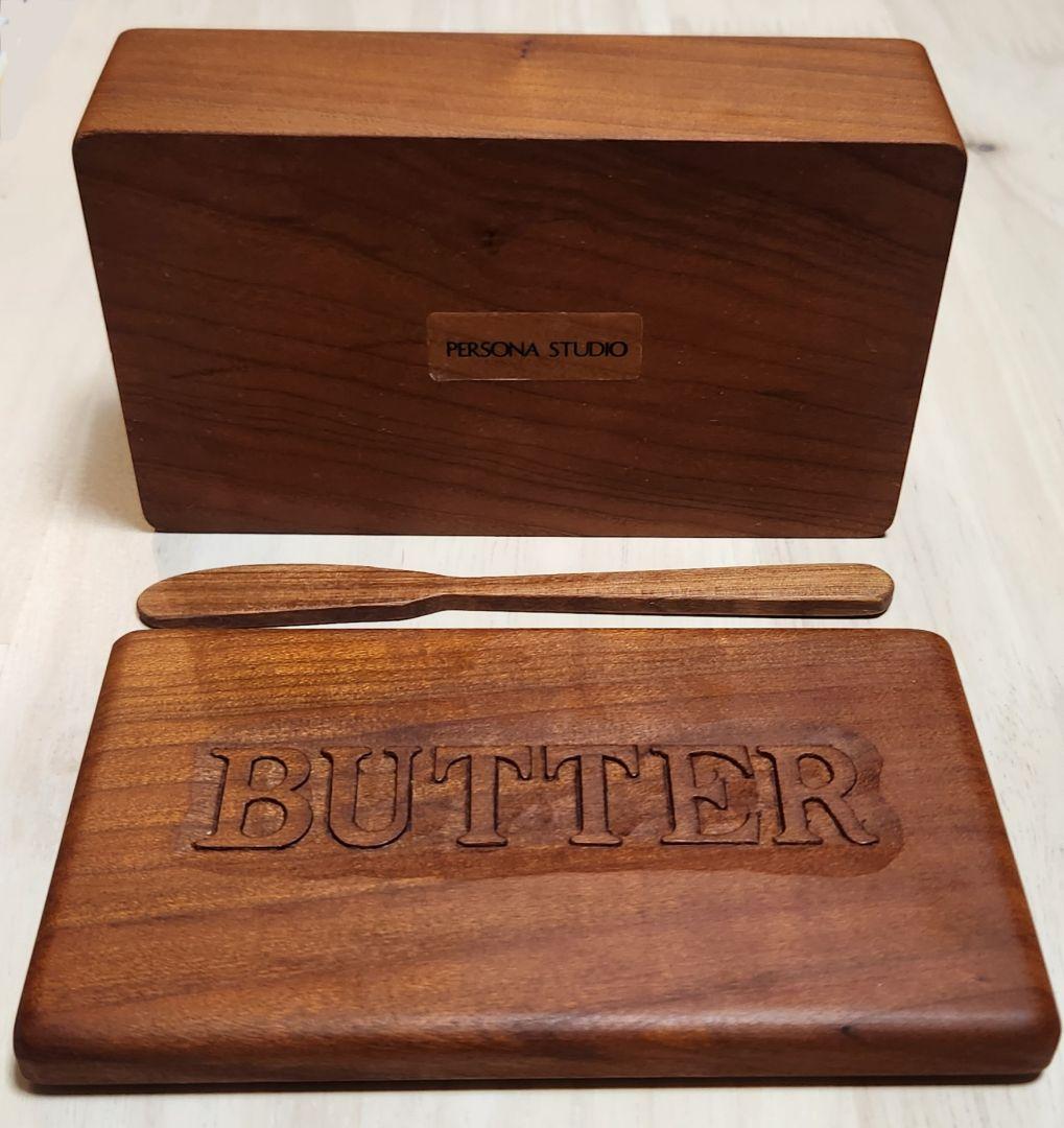 三谷龍二 PERSONA STUDIO 山桜 バターケース&ナイフ ヴィンテージ