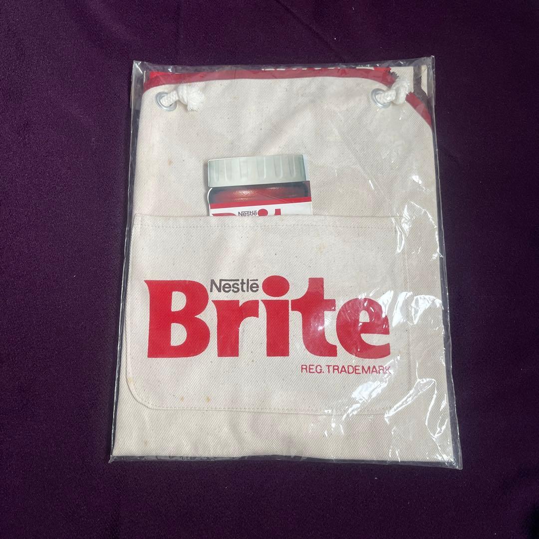 週末お値下げ　ネスカフェ ブライト エプロン　籐城清治　ヴィンテージ