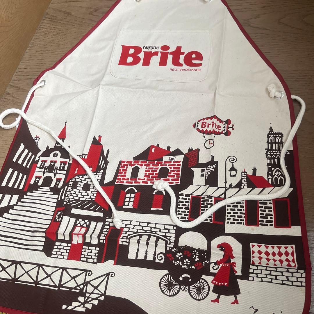 週末お値下げ　ネスカフェ ブライト エプロン　籐城清治　ヴィンテージ