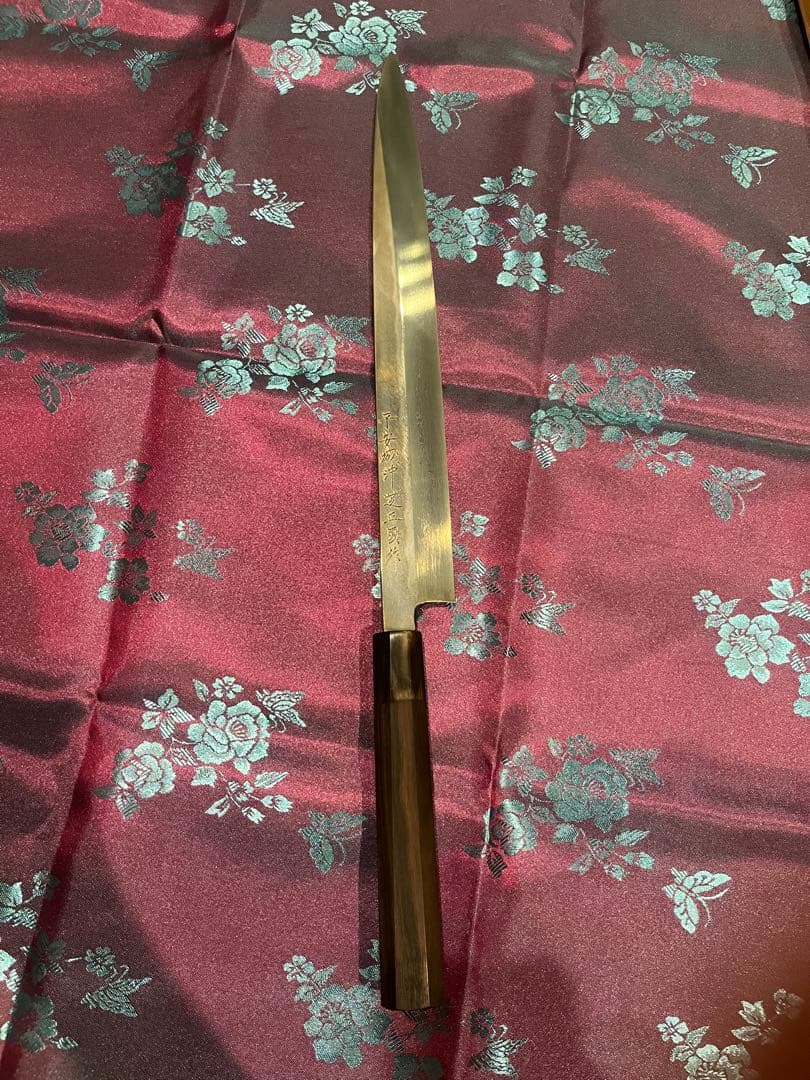 沖芝　正國　三本杉　水本焼　白鋼　柳刃　300mm