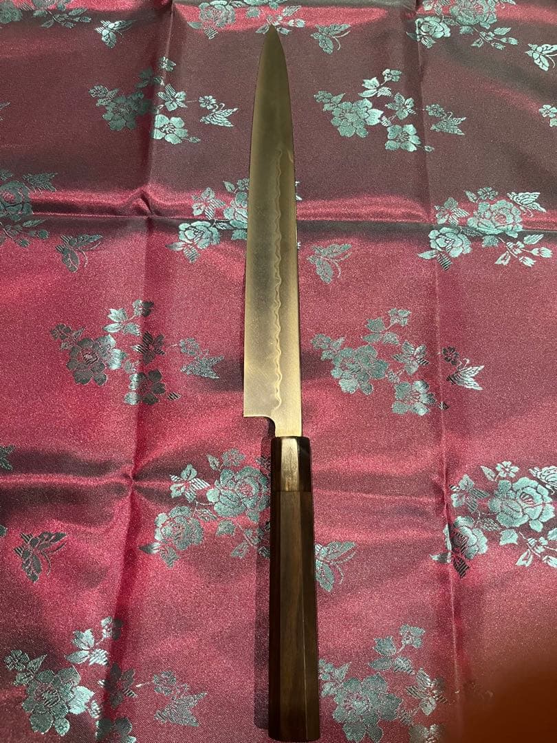 沖芝　正國　三本杉　水本焼　白鋼　柳刃　300mm