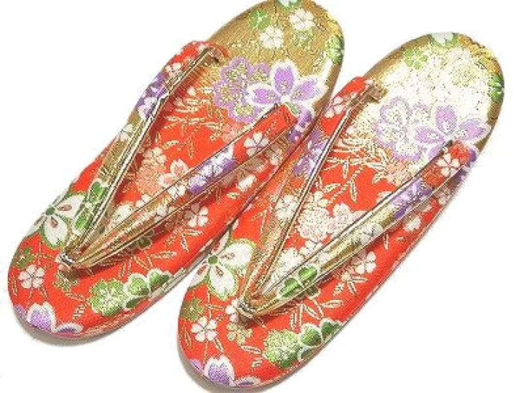 はこせこセット 七五三お祝い用 女児用 箱迫 はこせこ 7R 金襴 赤地 桜
