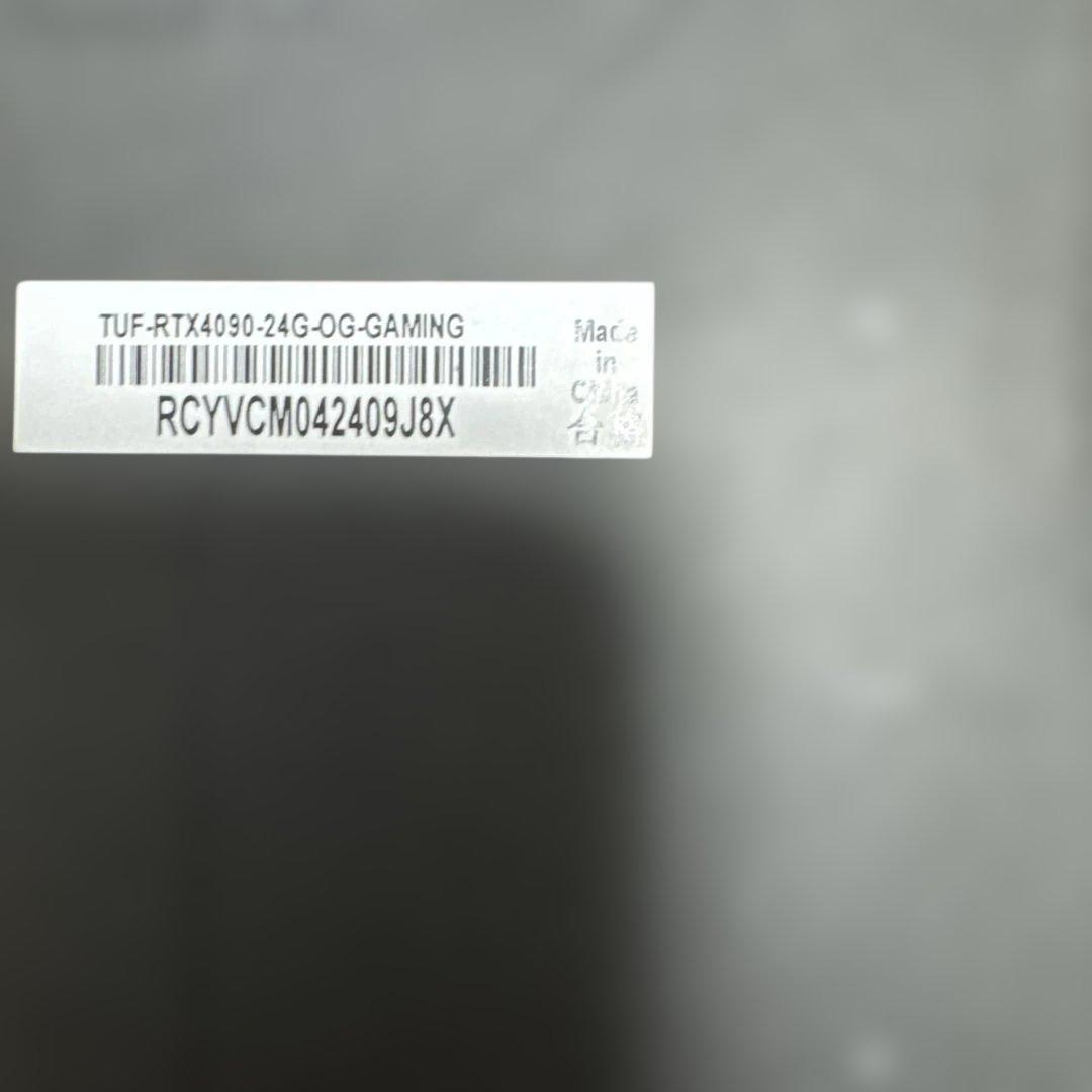 元箱あり ASUS TUF RTX4090 動作可 不具合あり ジャンク扱い