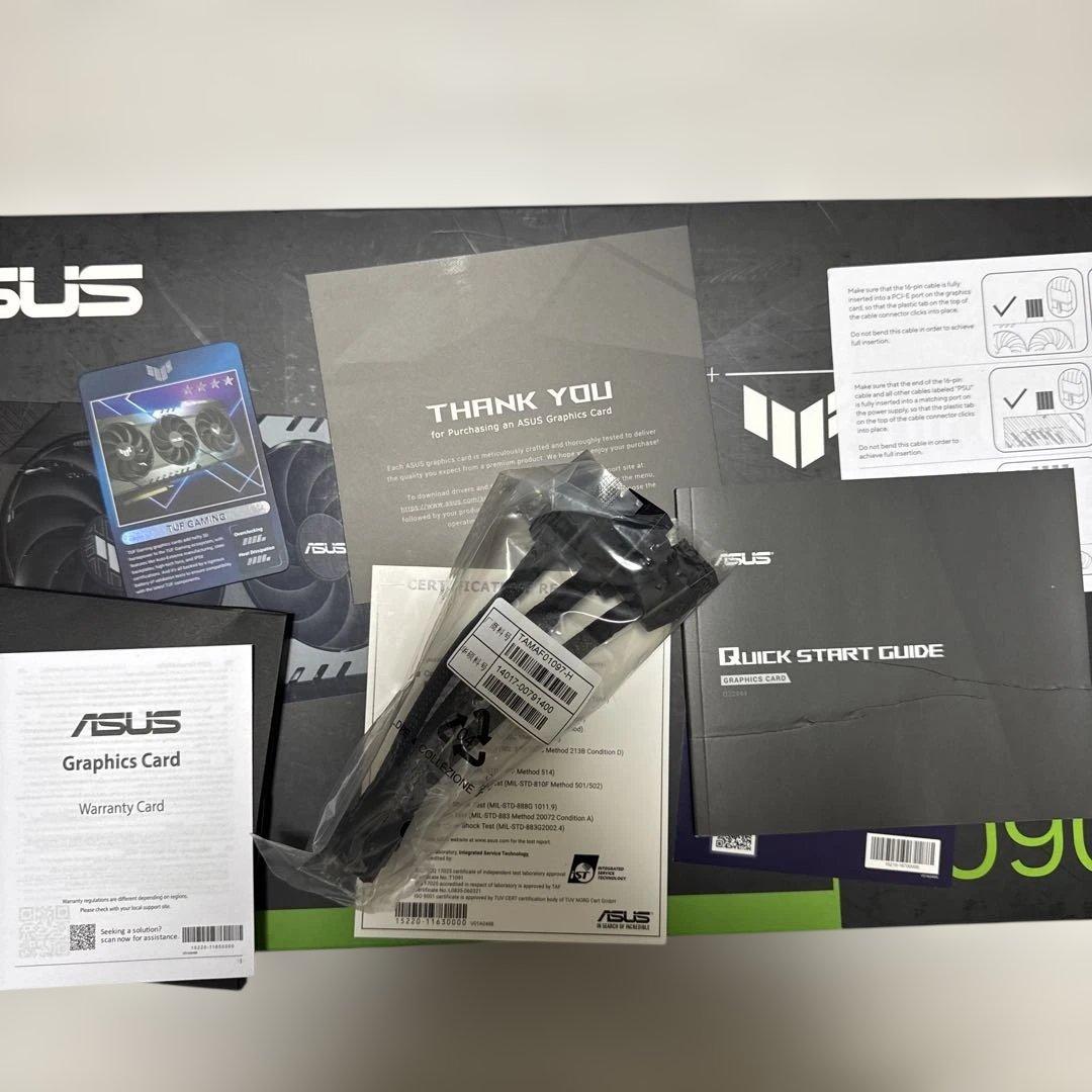 元箱あり ASUS TUF RTX4090 動作可 不具合あり ジャンク扱い