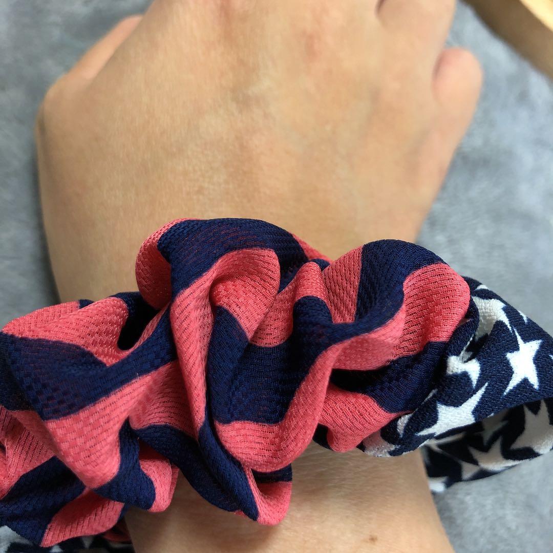 4点セット△▲セール8サテンシュシュ+リボンヘアゴム4点セットお買い得