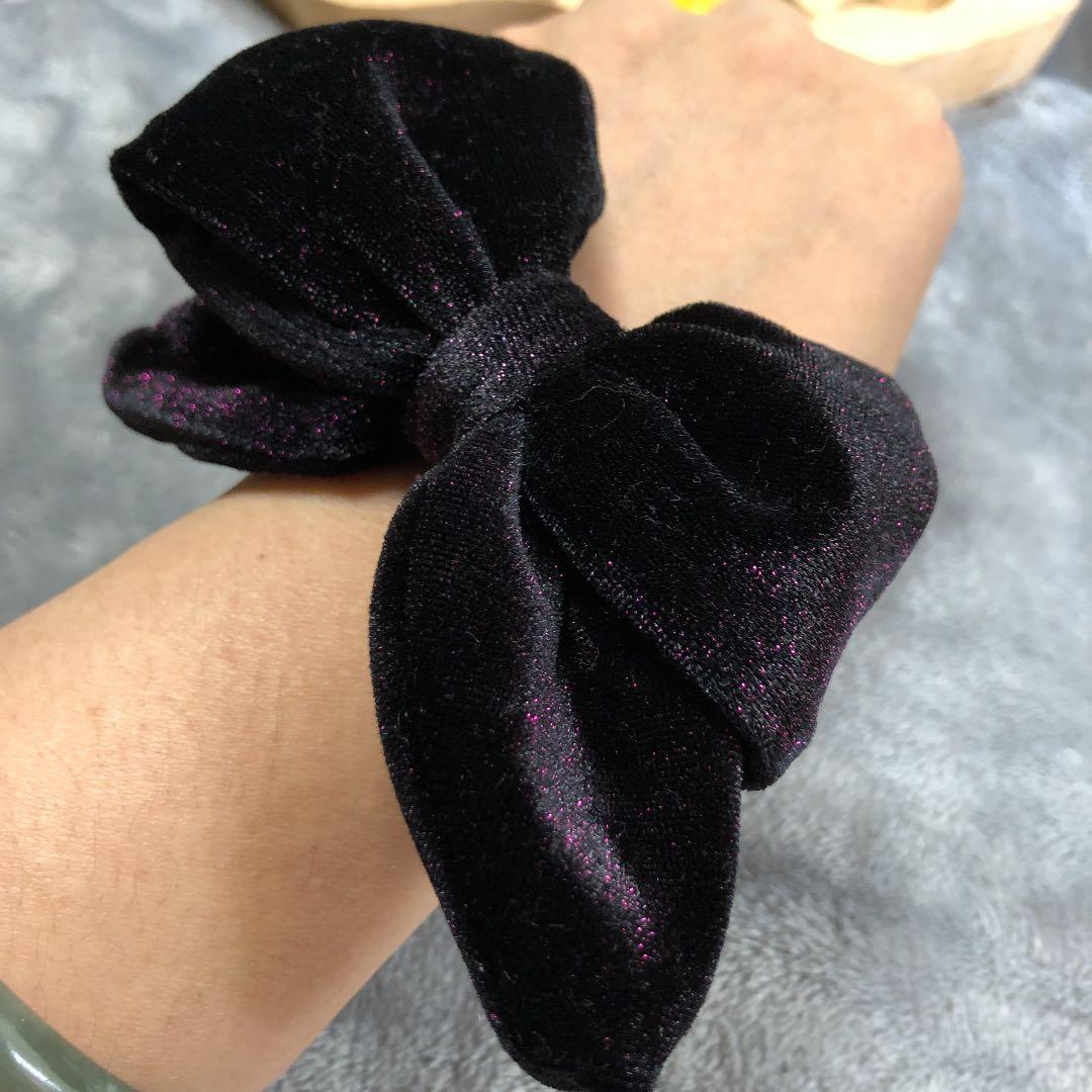 4点セット△▲セール8サテンシュシュ+リボンヘアゴム4点セットお買い得