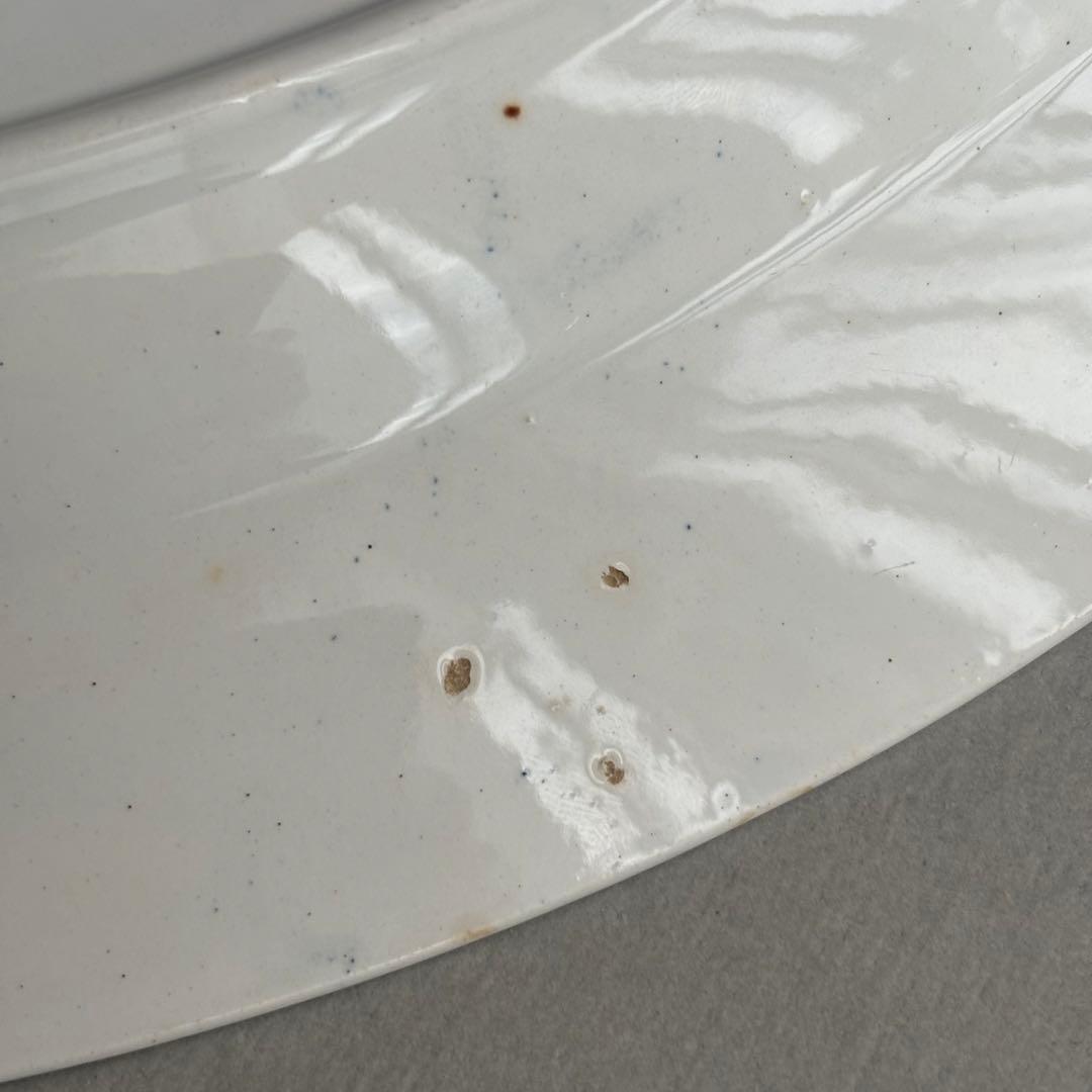 美品 フランスアンティーク サンタマン 宝石ようなガーランドが美しいオーバル大皿